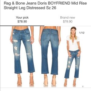 Rag and Bone Jeans Size 26